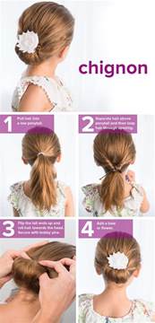 5 Easy Back To School Hairstyles For Girls Chignon Hair Flower Girl