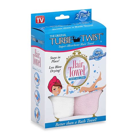 Turbie Twist The Original Turbie Twist Super Absorbent Hair Towel In Whitelight Pink Set Of 2