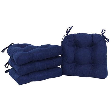 Mainstays Waterfall Blue Faux Suede Chair Pad with 2 Ties - Walmart.com
