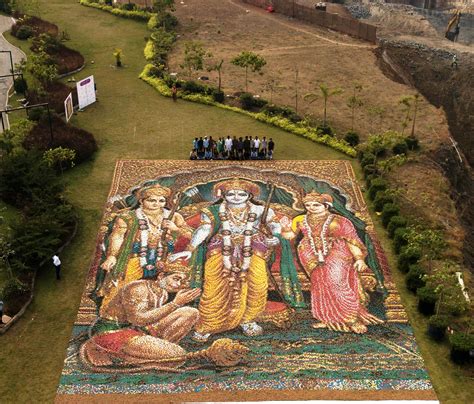 Renowned Artist Chetan Raut creates World's Largest Ram Darbar at ...