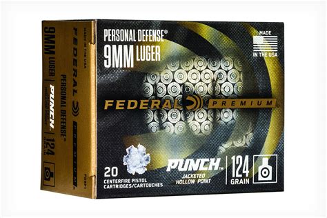 Federal Punch 9mm 124 Grain Jhp Jacketed Hollowpoint Ammo Shooting