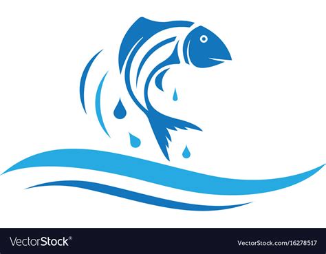 Fish Logo Template Creative Symbol Royalty Free Vector Image