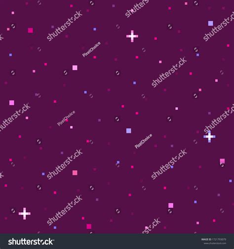 Pixel Art Star Sky Night Starry Stock Vector Royalty Free 1721793079