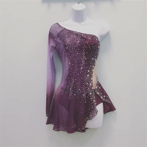One Sleeve Ombré Skating Dress In 2021 Figure Skating Competition
