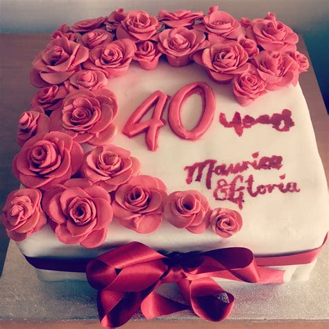 40th Anniversary Cake 40th Anniversary Cakes Dad 40th Celebration