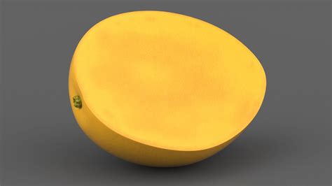 Half Of Mango Fuit Yellow 3d Model 19 Max 3ds Blend C4d Fbx Ma
