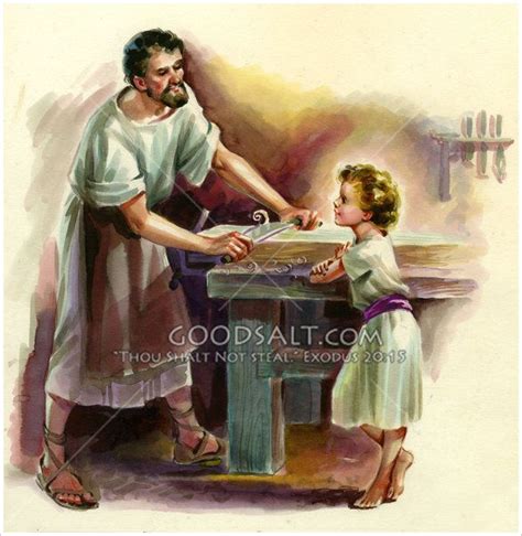 Jesus in the carpenter's shop. | Jesus pictures, Jesus, Holy child