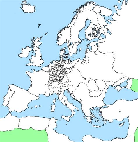 High Resolution Blank Map Of Europe Pota