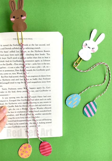 Bookmark design contest has been extended to nov. Bunny Bookmark Design for Easter - Red Ted Art - Make ...