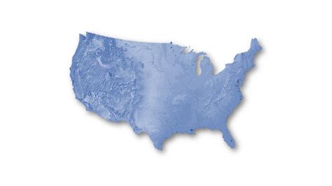Map Of The Elevation Of The Conterminous United States Us