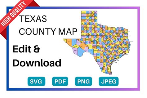 Texas County Map Editable And Printable State County Maps