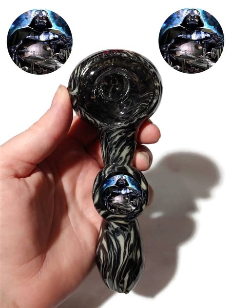 Custom Darth Vader Glass Smoking Pipe Girly Pipes Unique Etsy