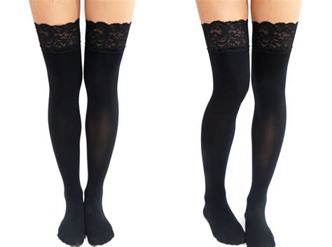 Thick Lace Up Thigh High Stockings On Storenvy