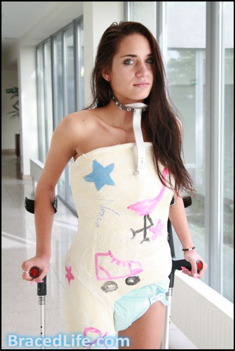 Cheryl In Hip Spica Plaster Cast With Neck Ring By Medicbrace On