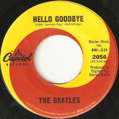 The Beatles Hello Goodbye 1967 Los Angeles Pressing Vinyl Discogs