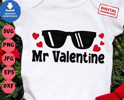 Mr Valentine Svg Boy Valentine Svg Kids Valentine Shirt Svg Etsy