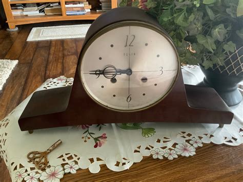 Antique Elgin 8 Day Mantle Clock With Miracle Floating Lever Etsy