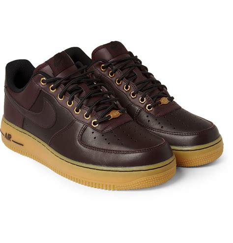 Sharp but casual, these shoes have been a favourite for years with trainer aficionados. Nike Air Force 1 Leather Sneakers in Red (Brown) for Men ...