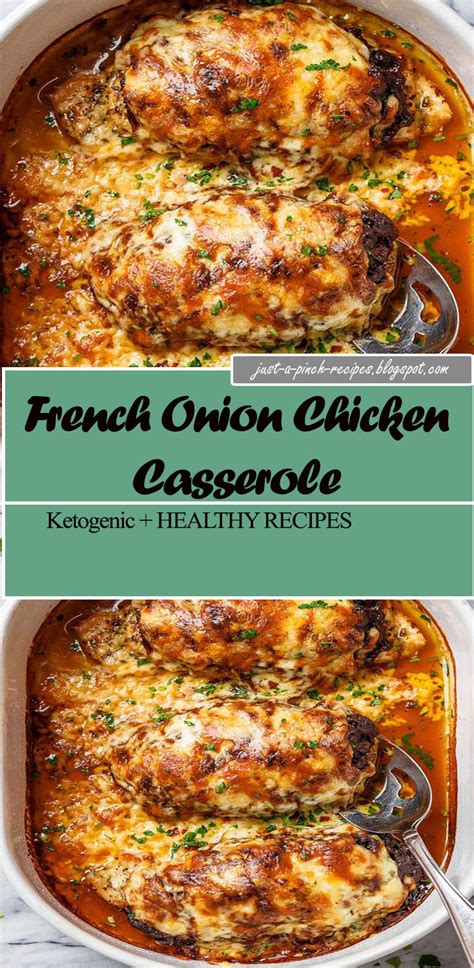 In a large bowl, stir celery, cheese, sour cream, mayo and cream of chicken. French Onion Chicken Casserole - Just A Pinch Recipes