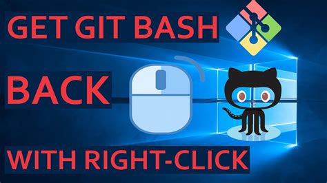 How To Launch Git Bash From Right Click Context Menu On Windows 10