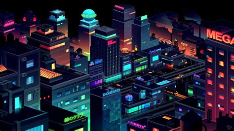Retro sunset background fence sky neon city skyline sunrise sun silhouette night landscape dawn cityscape building bridge. Neon City Wallpapers - Wallpaper Cave
