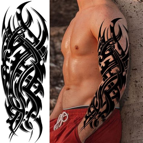 Briyhose Totem Fake Tattoo Sleeve for Men and Women - Full Arm Tribal