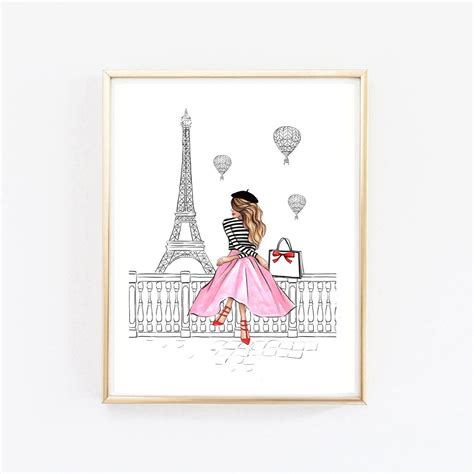 Paris Wall Art Poster Paris Art Print Paris Bedroom Decor Etsy In