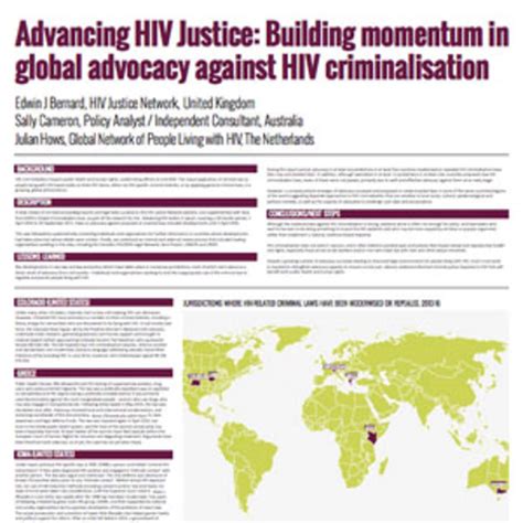 Global Advocacy Highlights Against Hiv Criminalization Presented At Aids 2016