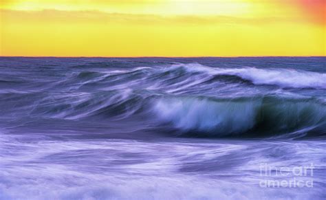 Ocean Waves Cresting At Sunset Photograph By Mike Reid Fine Art America