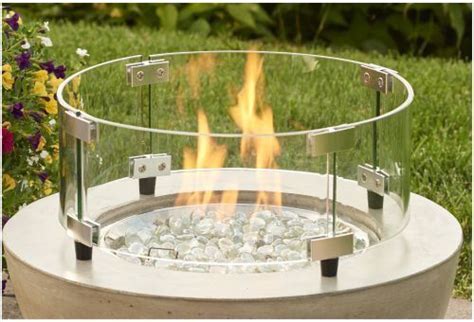Outdoor Great Room 12 Round Tempered Glass Fire Pit Wind Guard 811560016963 Ebay