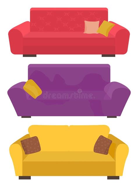 Sofa Set With Pillows Living Room Furniture Design Concept Modern Home