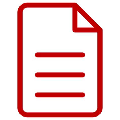 Red File And Document Icon Png Symbol