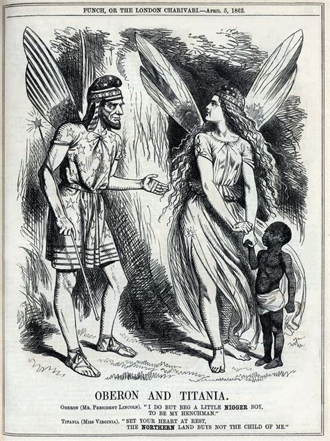 Oberon And Titania Cartoon April 5 1862 House Divided