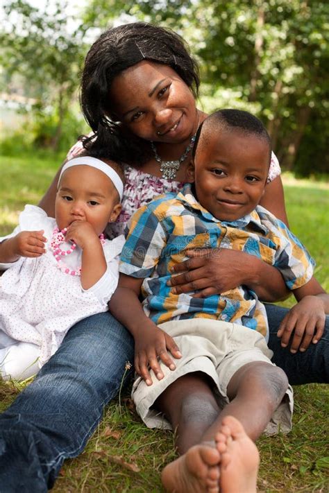 Happy African Mother And Children Stock Image Image 33361829