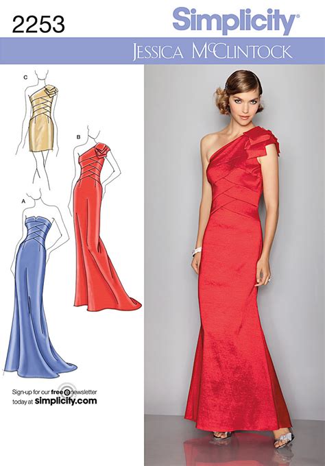 Bridesmaids Prom Evening Dress Gown Sewing Pattern