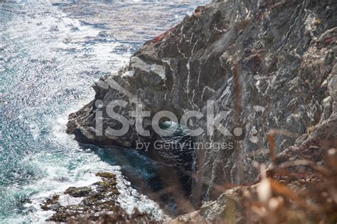 Cliff Overlooking Big Sur California Stock Photo Royalty Free