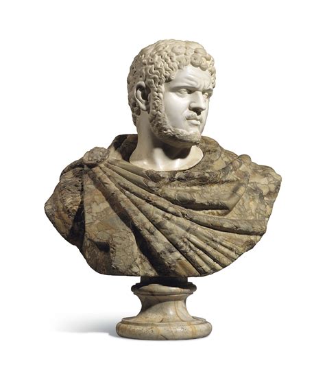 A Marble Bust Of The Emperor Caracalla Italian 18th Century After