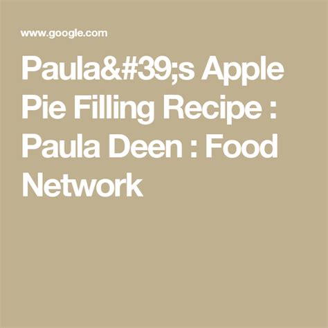 But the recipe in here is for fried peach pies, but i also love apple. Paula's Apple Pie Filling | Recipe | Apple pies filling ...
