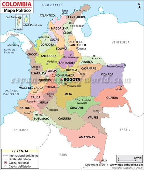 Mapa Politico De Colombia Colombia Mapa Mapa De Colombia Mapas