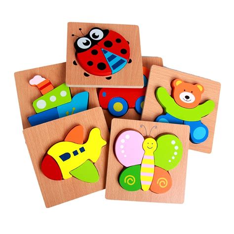Wooden Animal Jigsaw Puzzles For Toddlers 1 2 3 Years Old Boys Andgirls