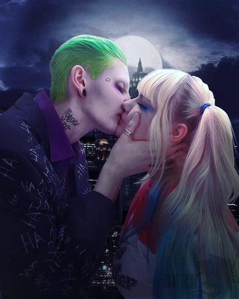 Joker And Harley Fan Art Harley Quinn Kissing Joker Hd Wallpaper Pxfuel