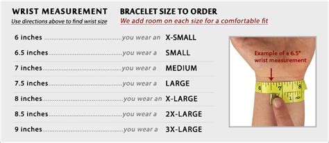 This way you can be sure your new bracelet will fit you properly! Sizing Charts - Leather Goods
