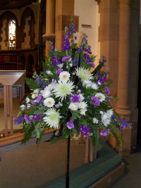 Pedestal Arrangement Church Wedding Flowers Altar Flowers Ceremony