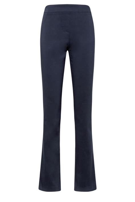 Lts Tall Womens Navy Blue Stretch Straight Leg Trousers Long Tall Sally