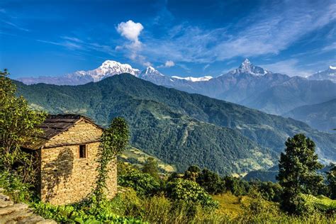 Himalaya Mountains Near Pokhara In Nepal Wall Mural Himalayas