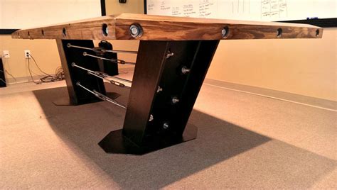 Steel Beam And Reclaimed Wood Boardroom Table 040 Etsy