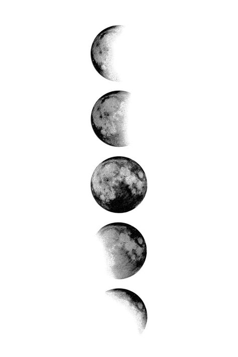 Moon Phases Framed Art Print By Nordik Vector Black Medium Gallery