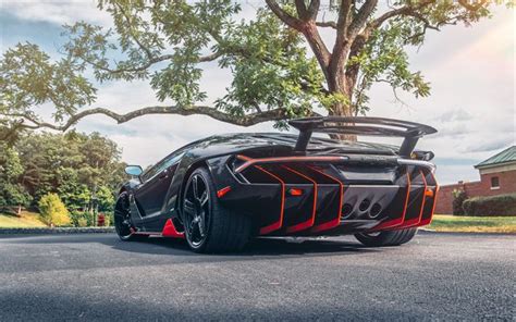 Herunterladen Hintergrundbild Lamborghini Centenario Hinten Außen