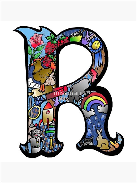 "Doodle Letter R" Art Print for Sale by missmann | Redbubble