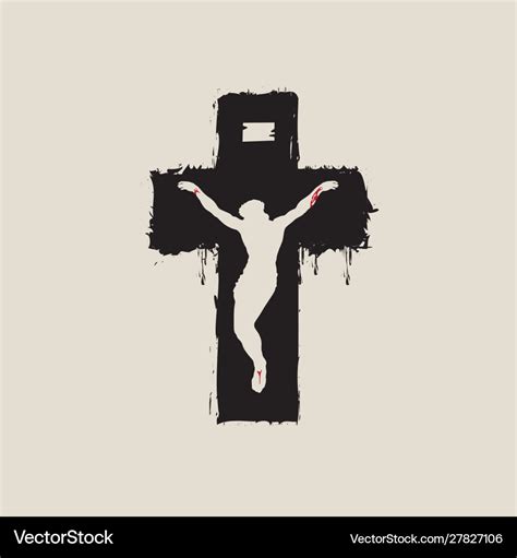 Jesus Christ Crucified In Vector Art 13574512 Shutterstock Images